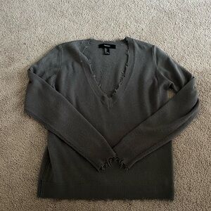 Forever 21 Charcoal V-Neck Sweater